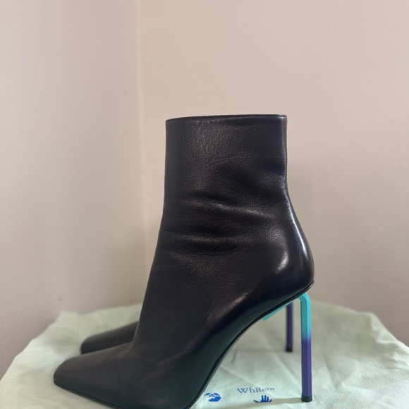 Off-White Allen 140mm leather ankle boots with a gradient heel - Picture 5 of 7